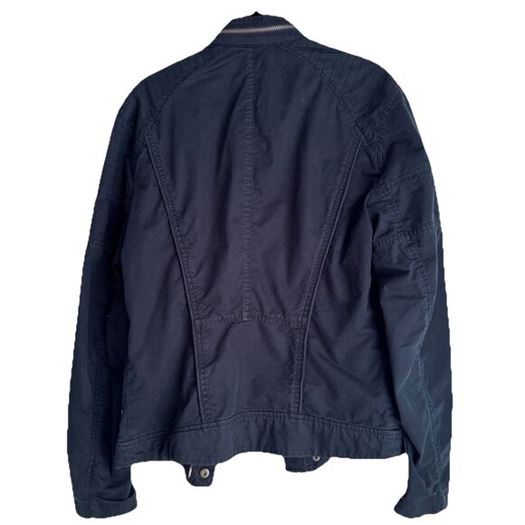 Armani Exchange Women’s Navy Blue Tailored Moto Zipper Accent Jacket Sz Small P - Picture 5 of 5